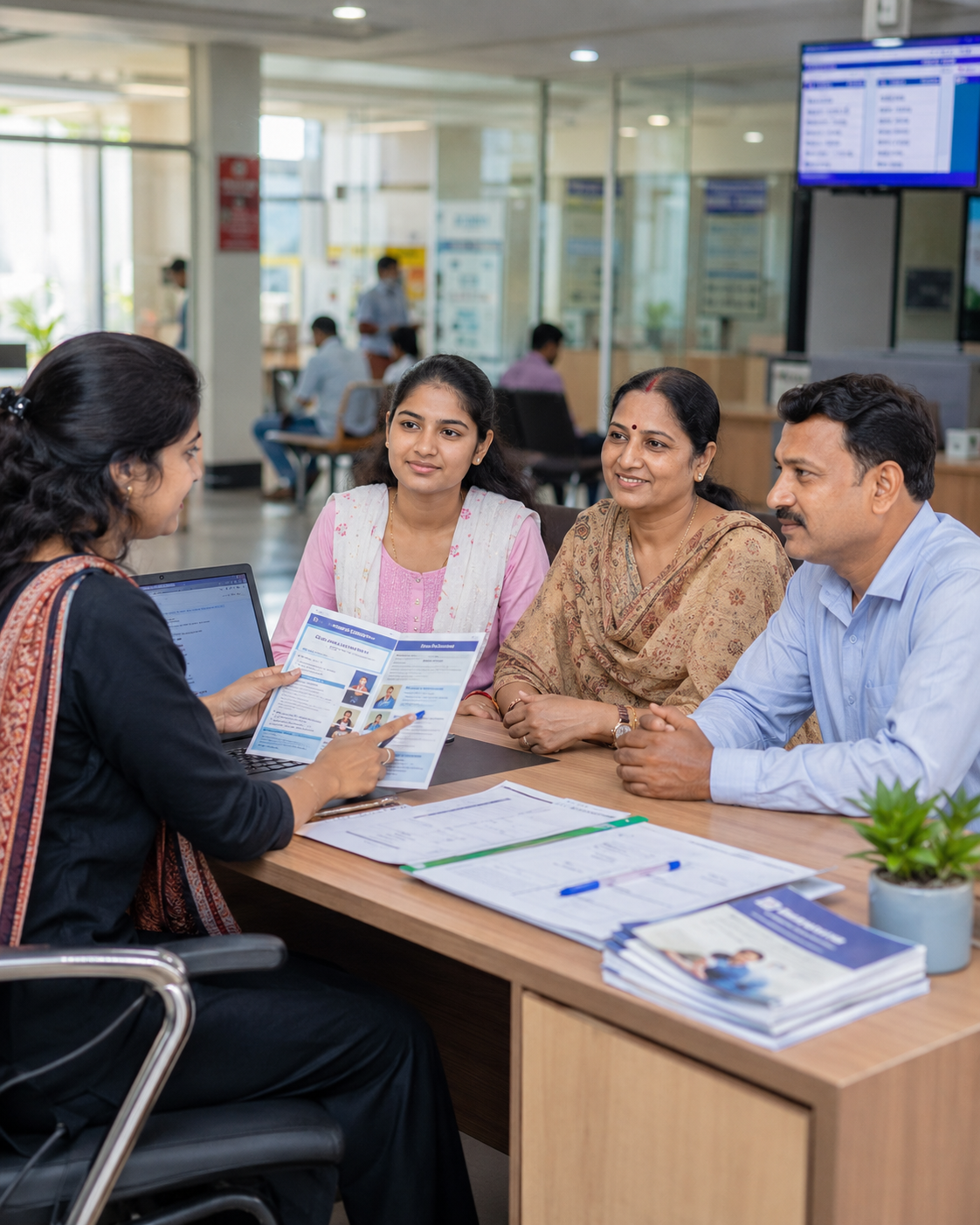 Student receiving Bihar Student Credit Card admission counselling